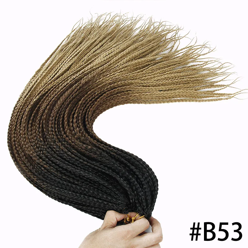 Вязанные косички, 24 дюйма, косички, 22 корня/упаковка, Омбре, синтетические косички, наращивание волос, тепловое волокно, объемные волосы - Цвет: #10