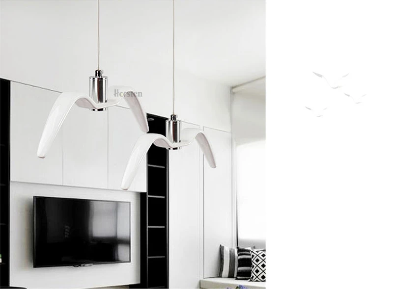 Horsten Nordic Modern Creative Sea Gull Pendant Lights Personality Seagull Pendant Lamp For Bedroom Dining Room Bar Restaurant A (3)