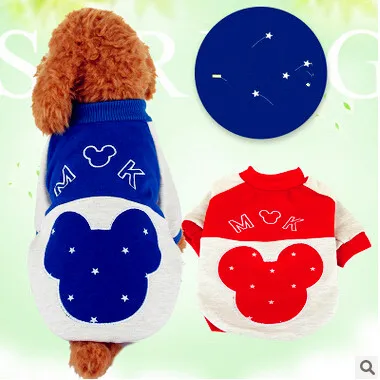 Fashion Blue Red font b Pet b font Dog font b Clothes b font Sweatshirt Hoodie
