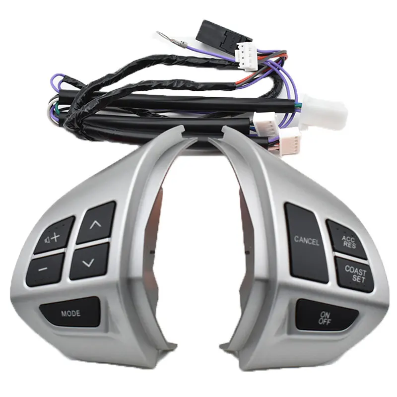 Botones de control de volante con cables botones plateados para Mitsubishi ASX 2007-2012 Outlander Botones de control de volante con cables botones plateados para Mitsubishi ASX 2007-2012 Outlander