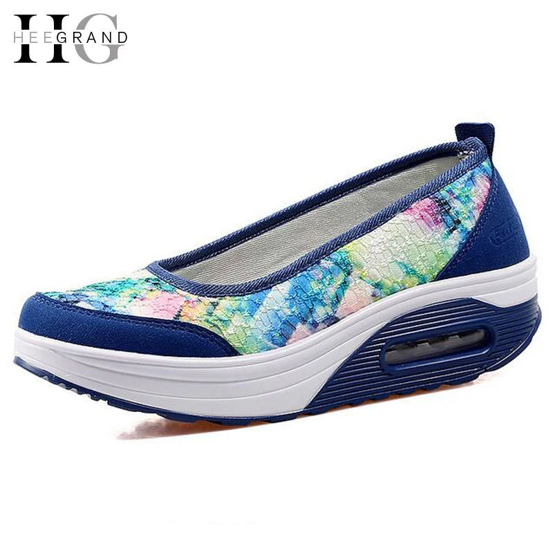 

HEE GRAND Women's Casual Shoes Canvas Breathable Thick Bottom Women Flats Spring Slip On Shoes Woman Plus Size 35-42 XWR078