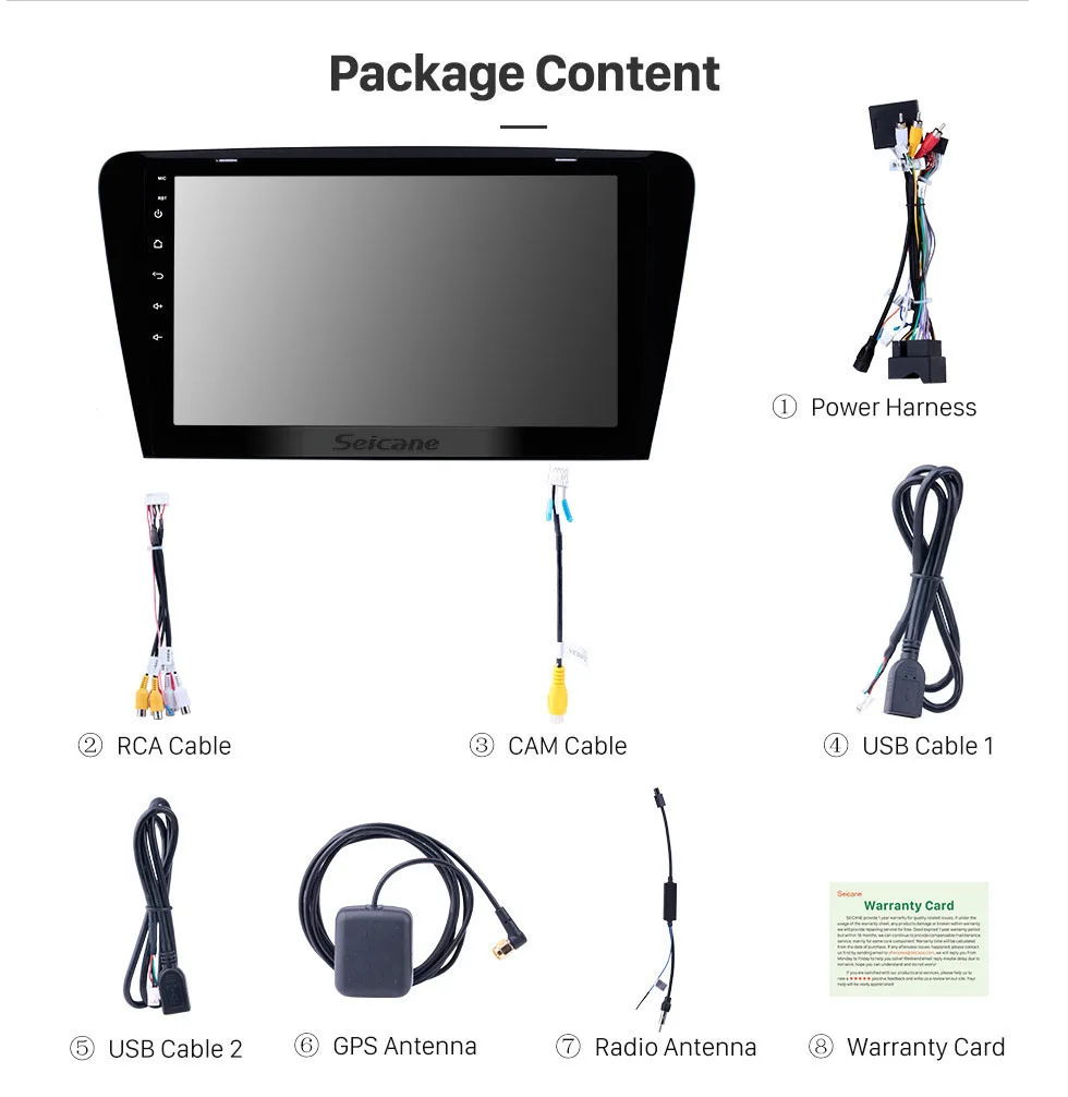 Perfect Seicane Android 8.1 10.1 inch HD 1024*600 Touch Screen Car Radio For 2015 2016 2017 SKODA Octavia (UV) GPS Navigation SWC 19
