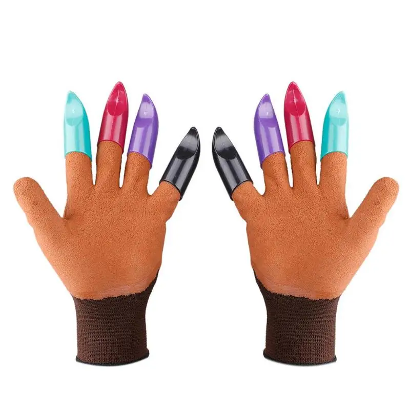 4 шт ABS пластиковые перчатки-когти поставки садовый завод копания защитный инструмент - Цвет: 01