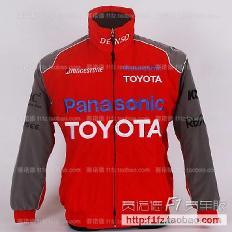 F1 автомобиль Toyota F1 модные костюмы стеганая куртка вышитый логотип пальто
