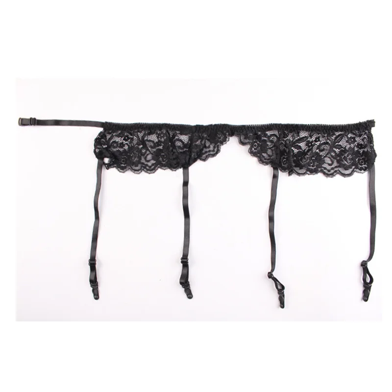 L/XL Plus Size Sexy Lingerie Hot Black/Red Lace Garter Belt For Stockings Female Adjustable Temptation Wedding Suspender Belt