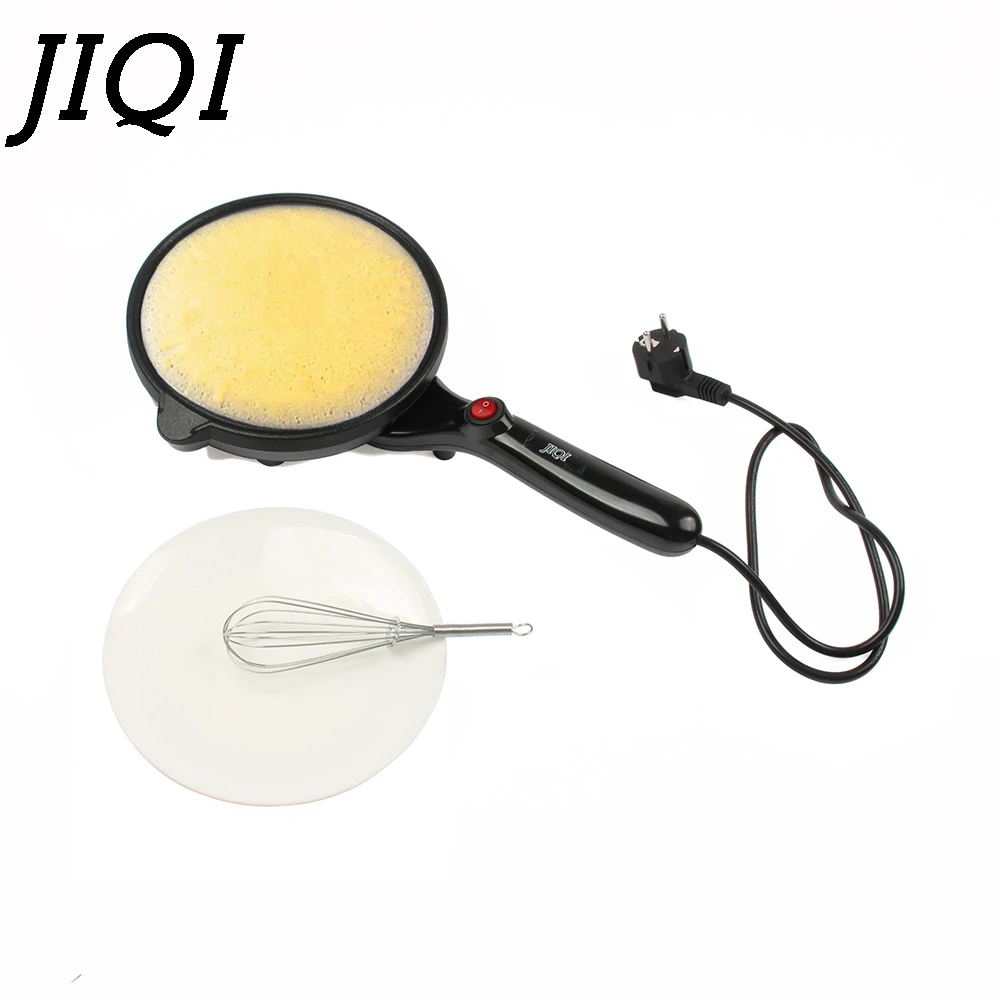 JIQI Electric Crepe Maker Baking Pan Chinese Spring Roll Frying Machine Pancake Pizza Griddle