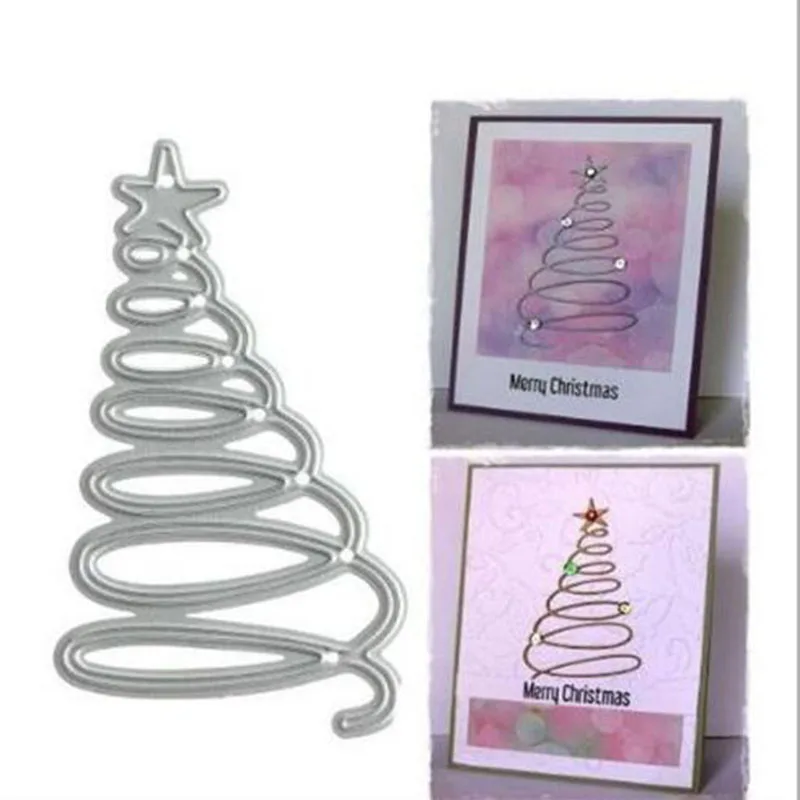 

Christmas Tree Cutout Metal Cutting Dies Decorative Scrapbooking Steel Craft Die Cut Create Stamp Embossing Card Stencil