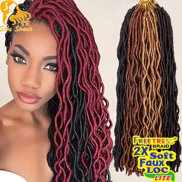 Aliexpress.com : Buy Wavy Faux Locs Crochet Braids Hair 24