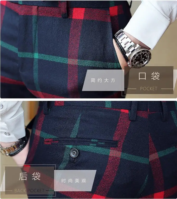 red plaid dress pants mens