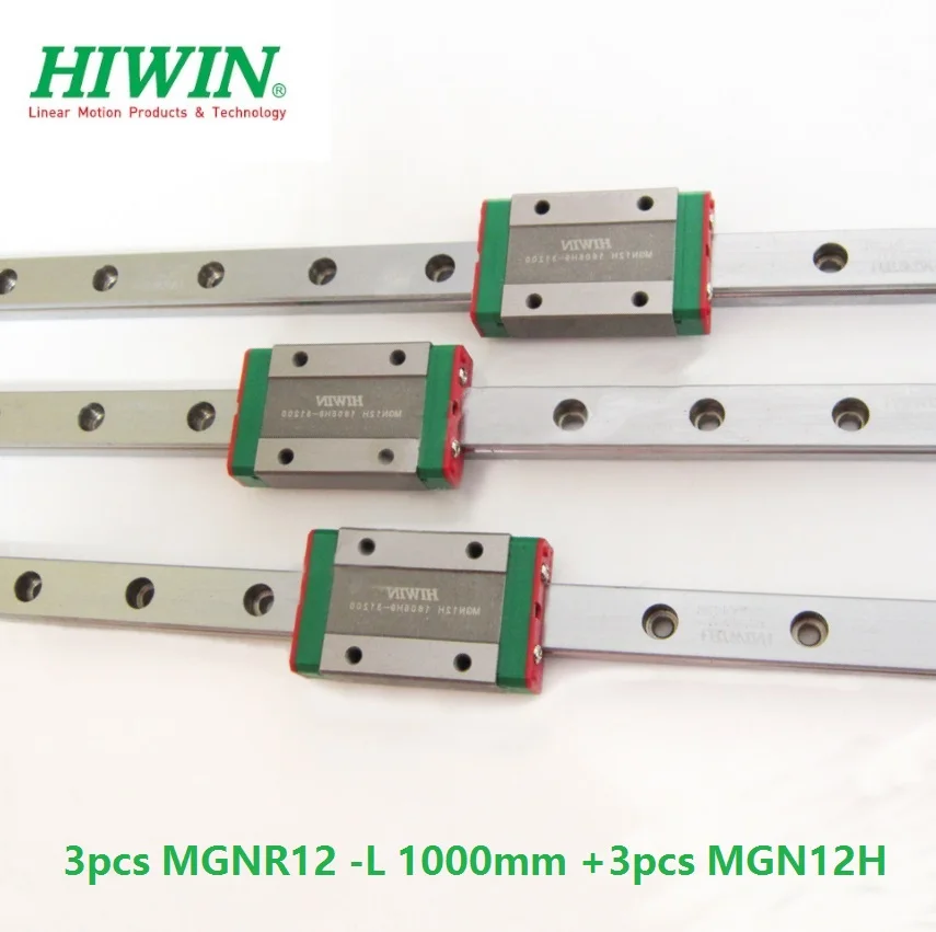 SBR12-1000mm 2 Guide De Rail Lin/éaire Et SBR12UU Palier 2Pcs Rails Lin/éaires 4Pcs Roulements