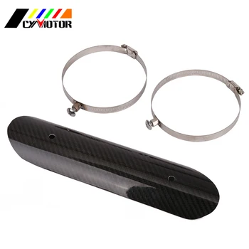 

Motorcycle Carbon Fiber Exhaust Pipe Protection Heat Shield Cover For KTM YAMAHA KAWASAKI HONDA YZF EXC CRF KLX YZ YZF WRF KX