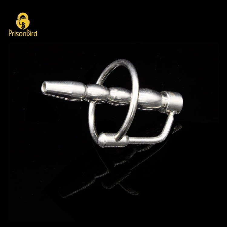 Male Stainless Steel Urethra Catheter 2 size Cock ring Penis Urinary Plug Sex Toy Adult Game Urethra Stimulate Dilator A033