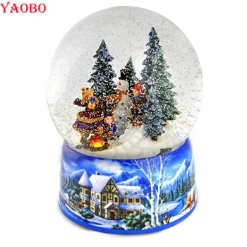 

Yaobo christmas snow globe,5d diamond painting new arrivals Picture Of Rhinestone Embroidery Mosaic full square round drill arts