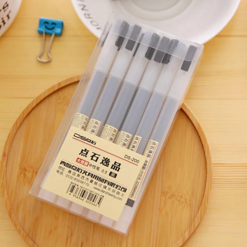 12 шт MUJI style 0,5 мм ручка на водной основе гелевая ручка черный/красный/ручка с синими чернилами ручка производитель школьные офисные принадлежности канцелярские принадлежности для студентов