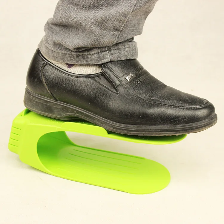 2 шт./упак. на двойной интегральной вешалке для обуви Тип стеллаж для хранения простые пластиковые стерео креативные туфли вешалка