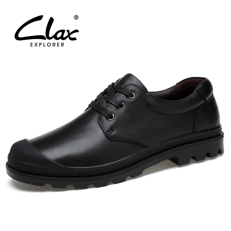

CLAX Men's Casual Shoes 2018 Spring Summer Fashion Leather Shoe for male Genuine Leather Leisure Footwear Soft Big Size