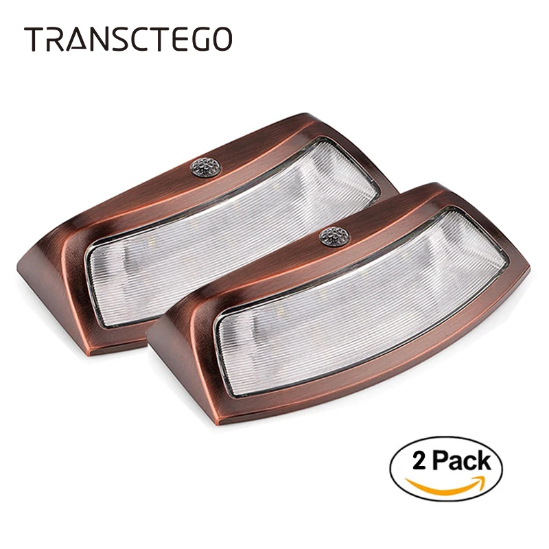 Lâmpada de Parede Sensor de Luz de Parede Lâmpada de Rua ao ar Livre à Prova Solar da Lâmpada Retro Jardim Luz Solar Levou Cerca Pátio Motion d’ Água 10 2 Pcs