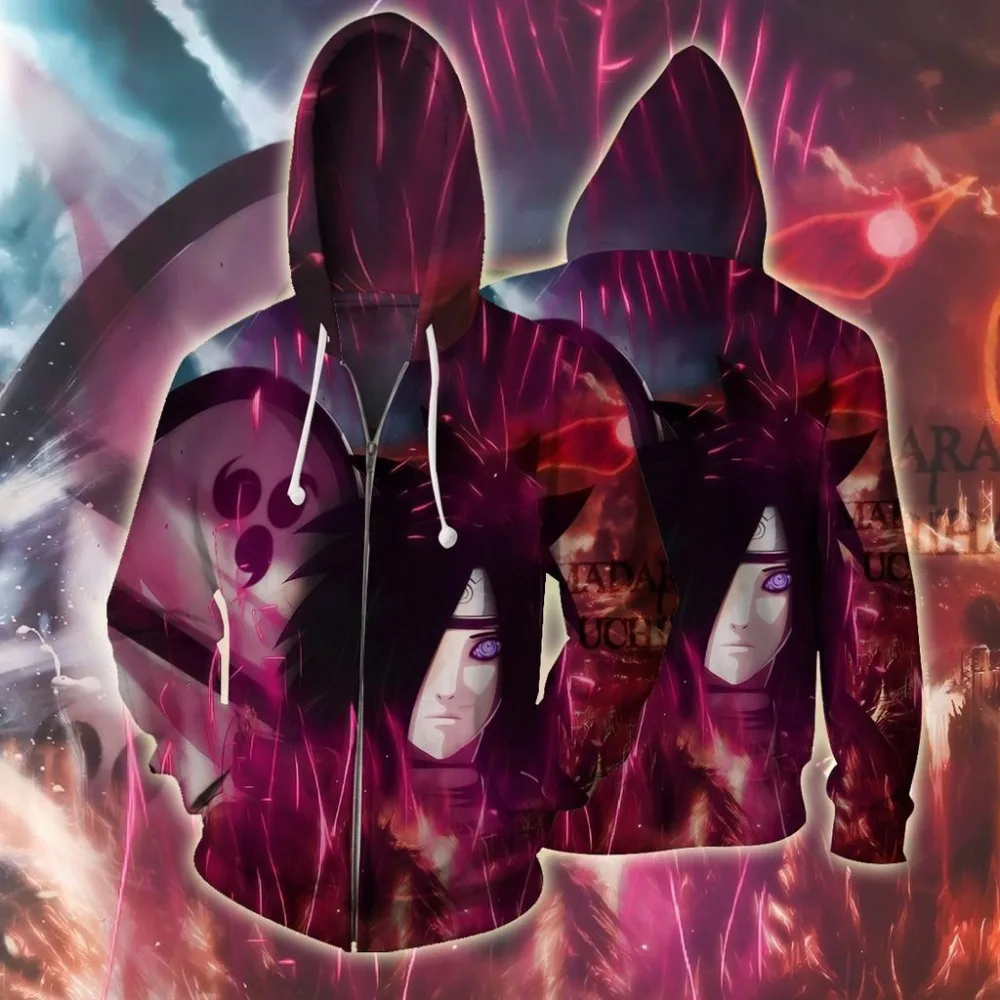 

Rinnegan Naruto Anime Sweatshirts Hoodie Jackets Men Women Top 3D Print Coat Cosplay Costume