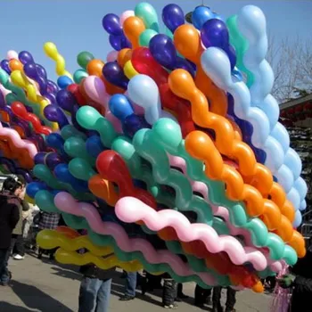 

100PCS Helium Spiral Latex Balloons Valentines Giant Rubber Ballons Latex Ballon christmas Birthday Party Decoration with a pump