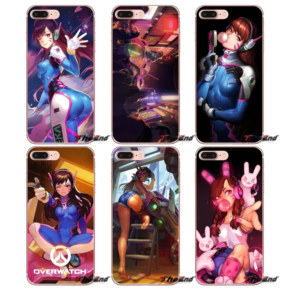 

For iPhone X 4 4S 5 5S 5C SE 6 6S 7 8 Plus Samsung Galaxy J1 J3 J5 J7 A3 A5 2016 2017 OVERWATCH D.va TPU Silicone Phone Case