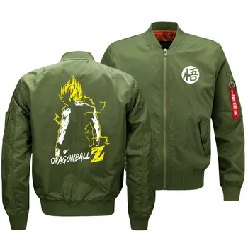 

Hip hop Street Outwear Baseball Jacket Winter Military Style short coats jaqueta masculina Dragon Ball Goku Bomber Windbreakers