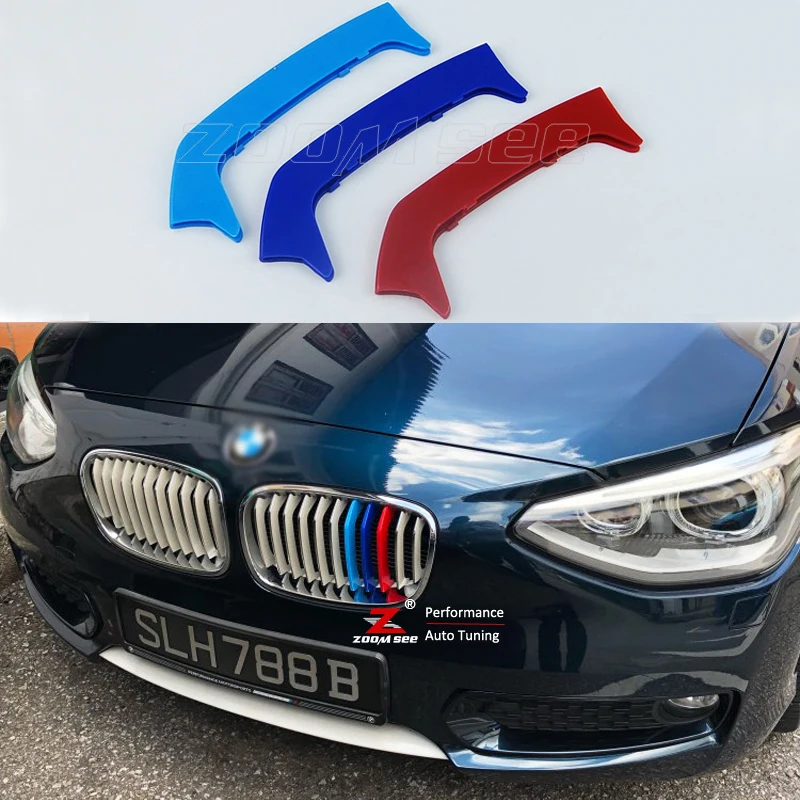 Bmw 1 Series E81 E87 E88 F20 Accessories Front Grille Motorsport Stripes Grill M Performance Strips Cover Stickers Car Stickers - AliExpress