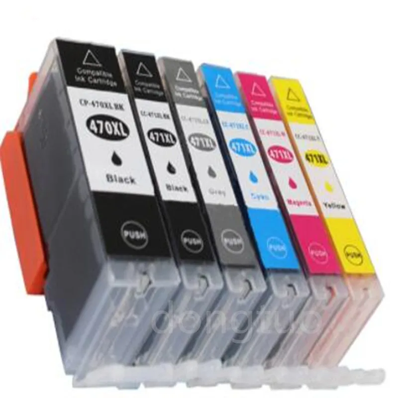 

6 PKs PGI470 PGI-470 PGBK CLI-471 ink cartridges for canon Pixma MG5740 MG6840 TS5040 TS6040 MG-5740 TS-6040 TS9040