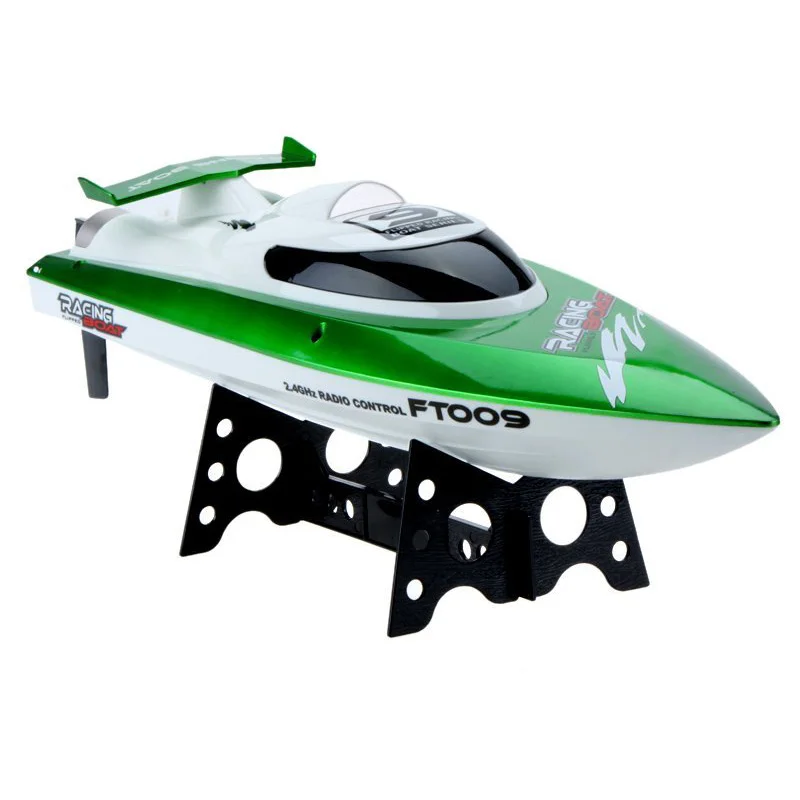 Feilun FT009 2.4G تبريد المياه 4CH التحكم عن بعد من RC في الهواء الطلق عالية السرعة سباق القوارب (الأخضر)