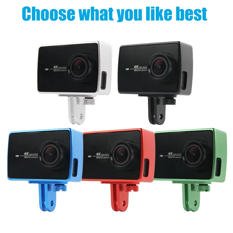 

Action Camera Accessories Protective Aluminum Frame For Xiaomi Yi 4K Camera Case Cover w/Mount Adapter For Xiaoy i 2 II 4K+ lite