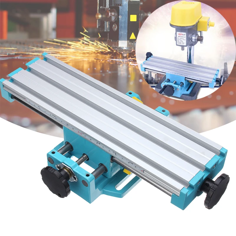 Mini Precision Milling Machine Worktable Multifunction Drill Vise Fixture Working Table X Y-axis adjustment Coordinate table