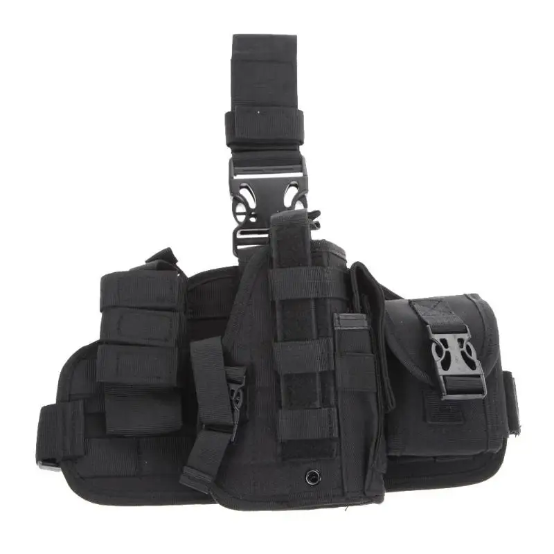 Molle быстрого отсоединения падения нога кобура 600D нейлон сумки с MOLLE висячая сумка для хранения мусора держатель Открытый BagTop качества 5