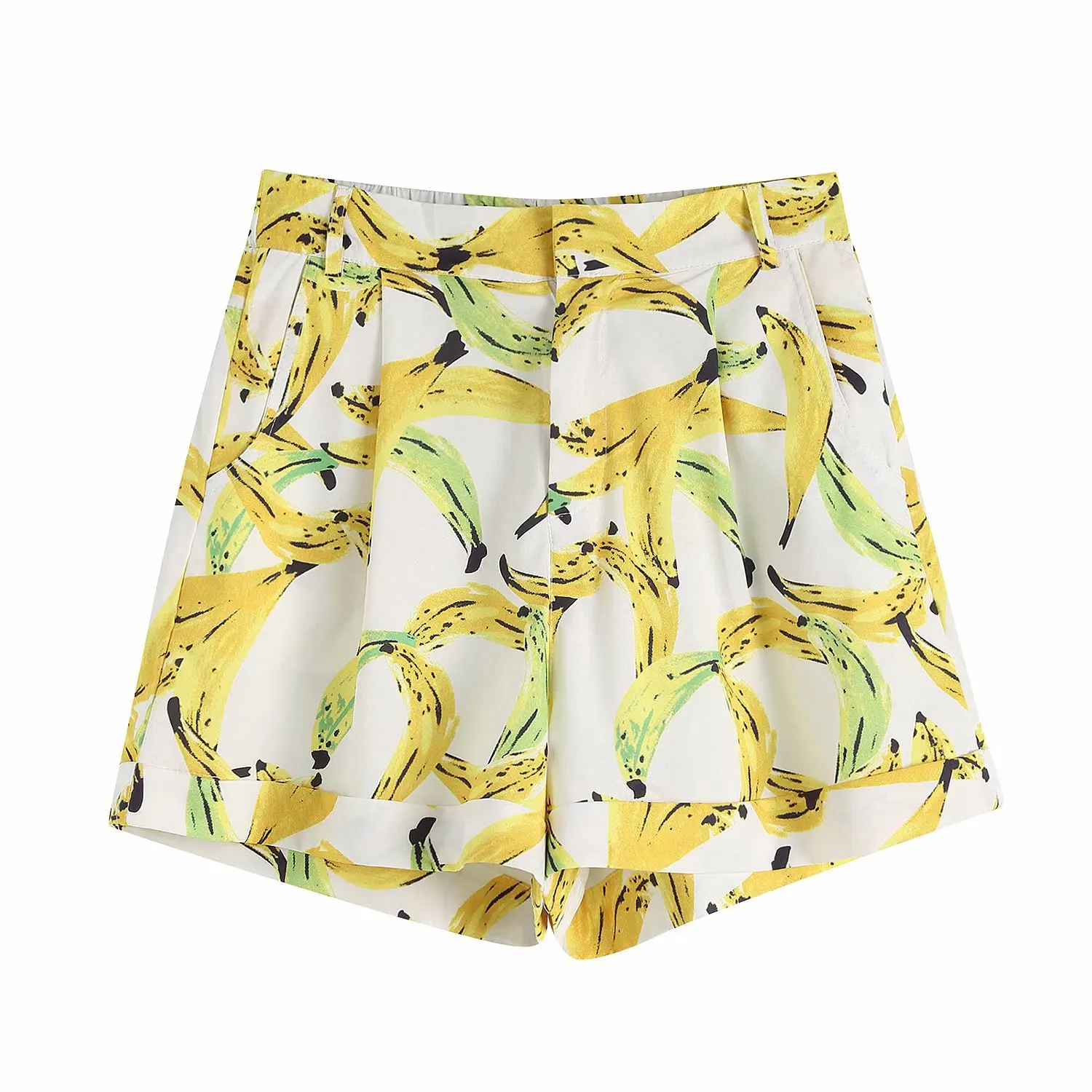9658 Banana Printed Leisure Shorts 