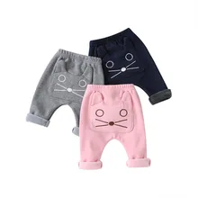 Детские теплые леггинсы с рисунком кота для маленьких мальчиков и девочек, детские брюки, комбинезон с длинными рукавами, хлопковые брюки, штаны, DEC27