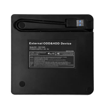 

Ulra-slim USB 3.0 External CD DVD-RW Drive Rom Rewriter Burner Writer 5Gbps Date Transfer 14.8x14.2x1.8cm for Laptop Desktops