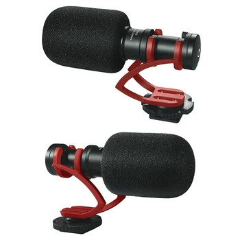 

CoMica CVM-VM10II Full Metal MINI On-camera Cardioid Shotgun Video Microphone with Shock-Mount for Smartphone Iphone GoproCamera