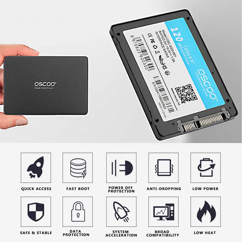 OSCOO SSD жесткий диск 240 ГБ 120 ГБ 60 Гб SATA3 2,5 HDD HD SSD MLC 120 ГБ 240 ГБ Faspeed Внутренний твердотельный накопитель SATAIII