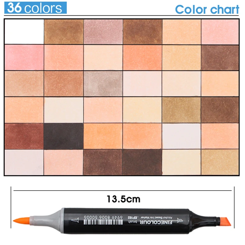 Brush Marker Color Chart