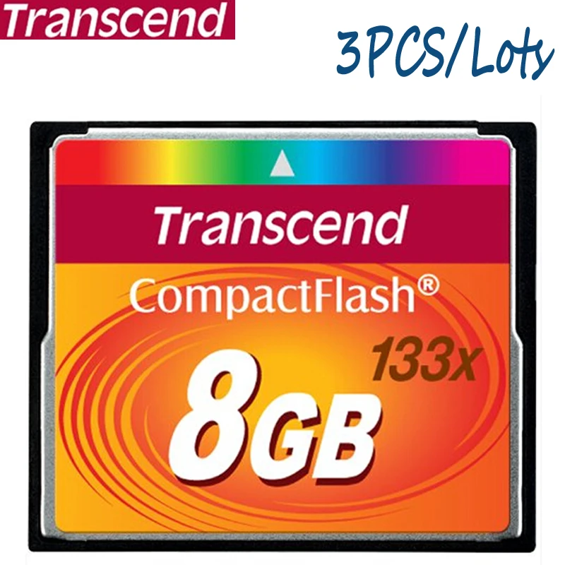 Купить 3 шт. лот Высокое качество SLC Transcend CF карта памяти 8 ГБ 4 ГБ реальная емкость CF карта 133x Compact Flash Machine tool Оптовая продажа