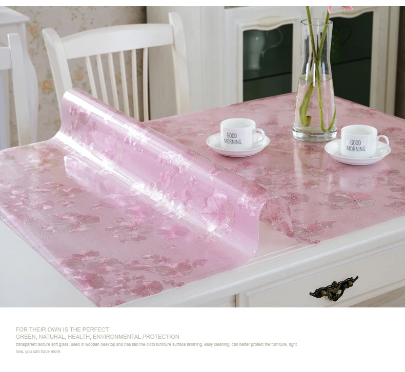  PVC waterproof table cloth soft glass plastic tablecloth table MATS from XiCha several pad frosted 