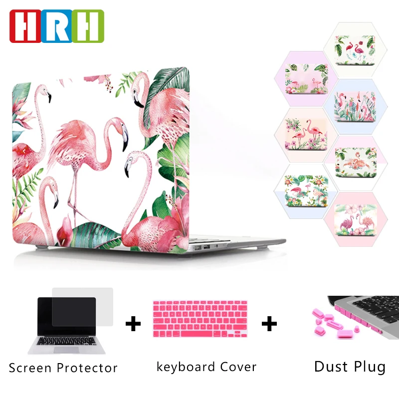 

HRH New Fashion Flamingo Waterproof PC Laptop Body Shell Hard PC Case Sleeve for Macbook Pro 13"Inch Case A1278 for Apple Cover