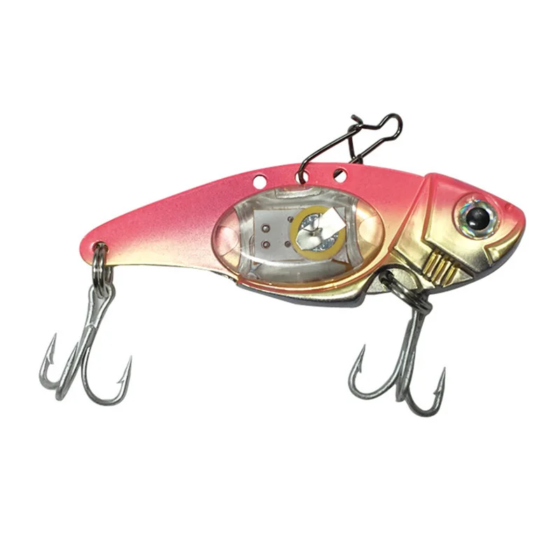 

LED Fishing Lure Treble Hook Carp Fishing Bait Metal Lure Flash Attract Gather Lamp Spoon Jig Fishing Accessories pesca