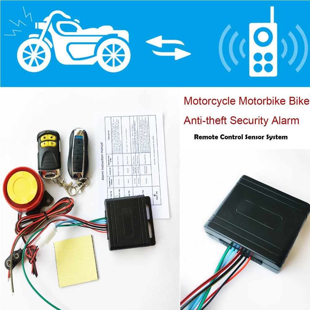 Мотоциклетная Сигнализация Противоугонная система безопасности двигатель дистанционного управления Запуск мотоцикла охранная сигнализация
