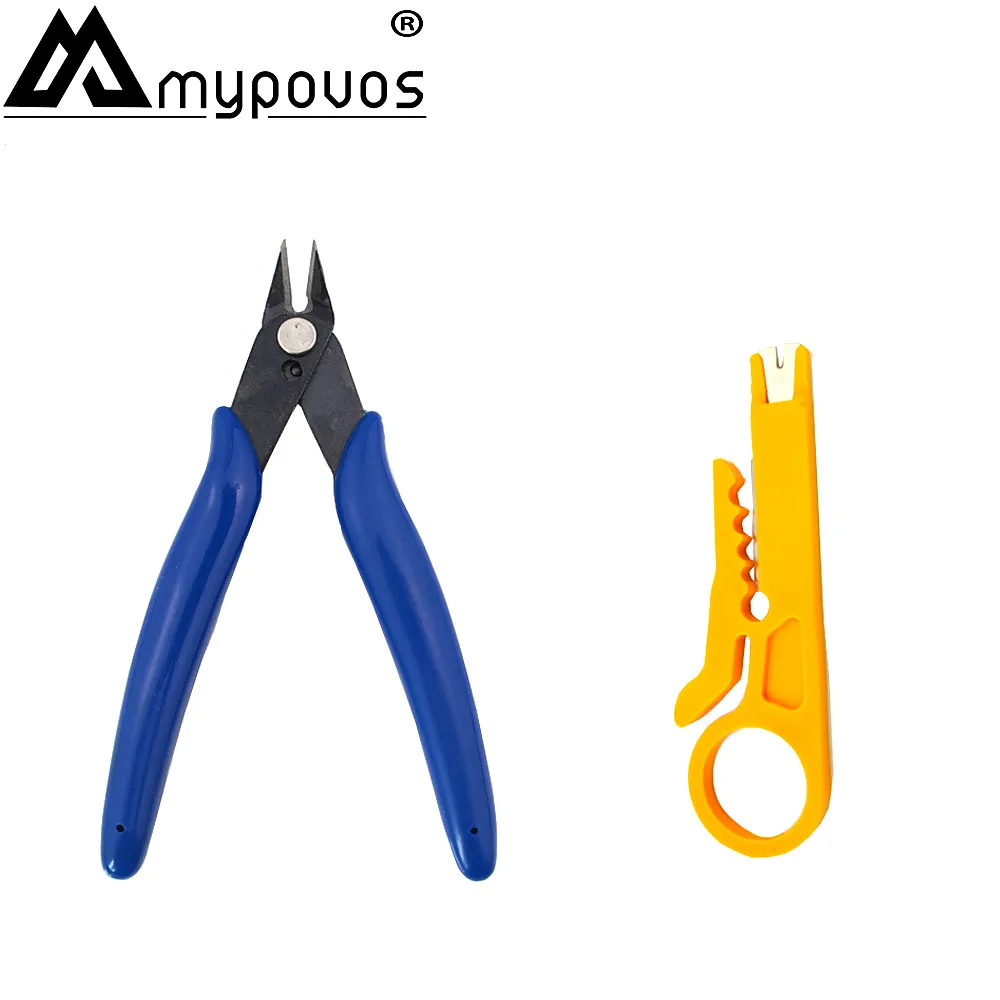 

Multi Functional Electrical Wire Cable Cutters Cutting Side Snips Flush Pliers +Mini Portable Wire Stripper Knife