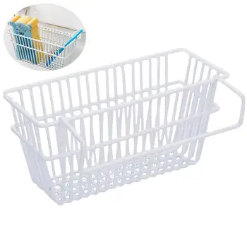 

1pc Gutter Drain Rack Hanging Iron Kitchen Drain Rack Storage Basket Holder Organizer for Sponge Brush Gadget