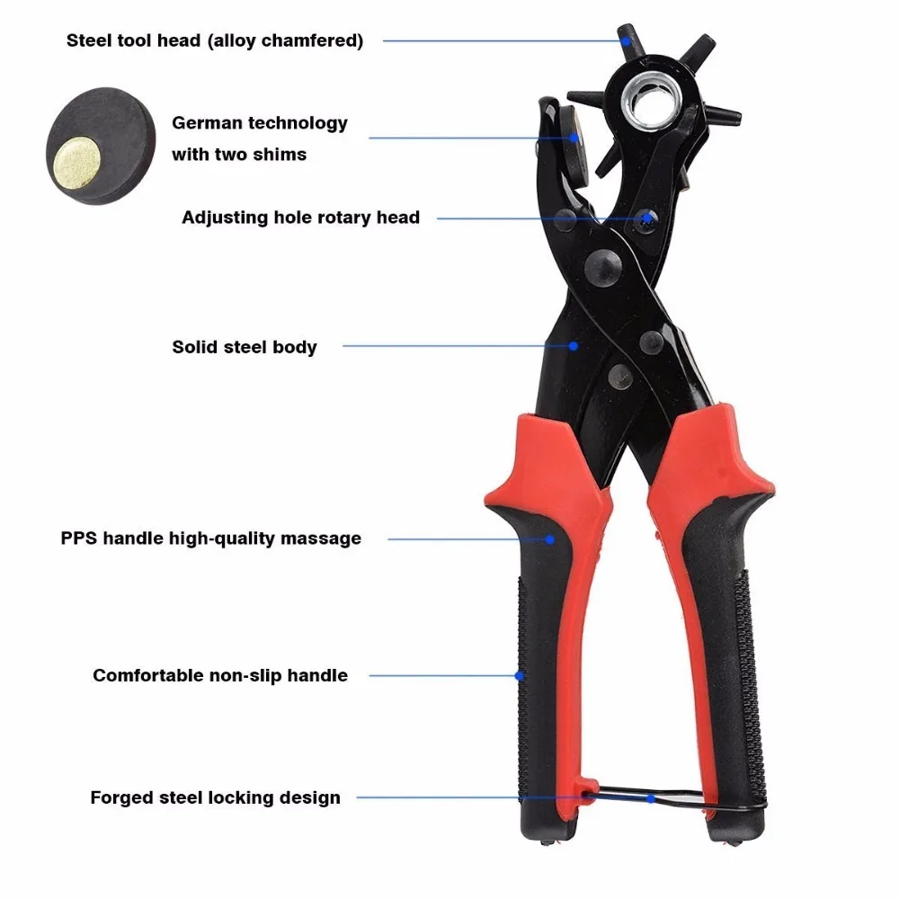 Многофункциональный металлический Дырокол рук Клещи Ленточные отверстия пробивал Штамповка плоскогубцы отверстия полезные дом Клещи