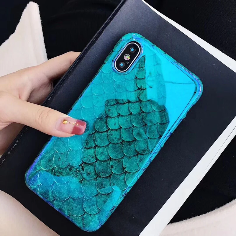 mermaid scale phone case for iPhone 8 7 6 6S Plus