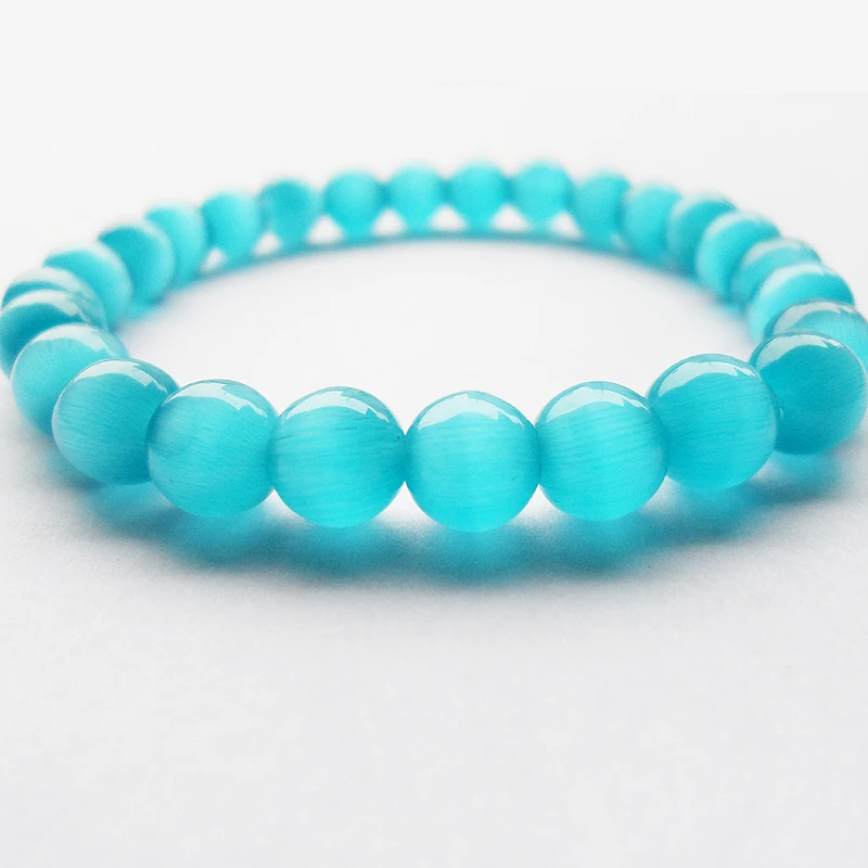 Оптовая продажа с фабрики очень низкие цены 8 мм Синий кошачий глаз