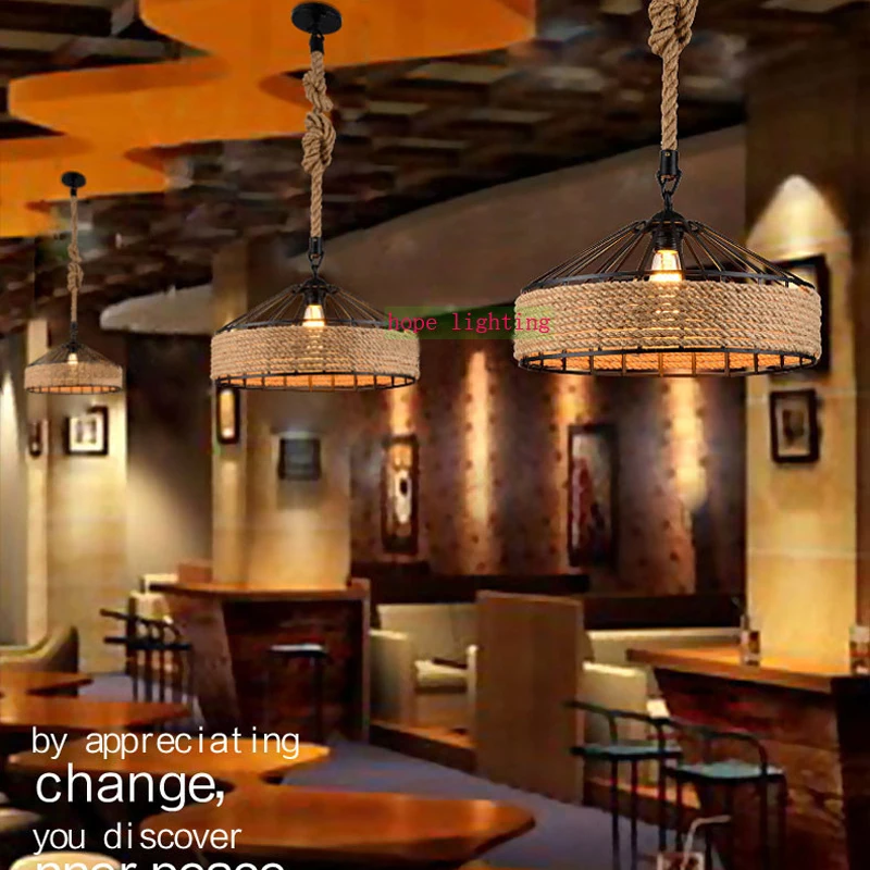 Lámpara de bar vintage luces colgantes led para cafetería lámpara