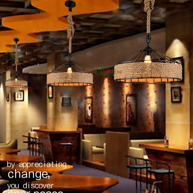 Vintage bar lámpara LED colgante luces para cafetería vintage lámpara