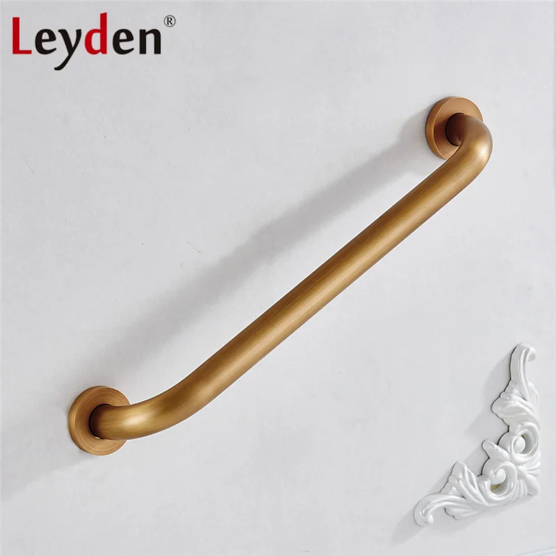 Leyden New Antique Brass Grab Bar Safety Handle Wall Mounted Copper Handrail Safety Bar for Bathroom Handle Bathroom Accessories Leyden New Antique Brass Grab Bar Safety Handle Wall Mounted Copper Handrail Safety Bar for Bathroom Handle Bathroom Accessories